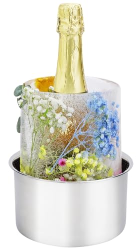 Ice Mold,Ice Bucket Mold, Ice Mold Wine Bottle Chiller,DIY Ice Bucket Mold for Wine Champagne and Cocktails,Ideal Gift for Special Parties Weddings Mother's Day Thanksgiving and Christmas