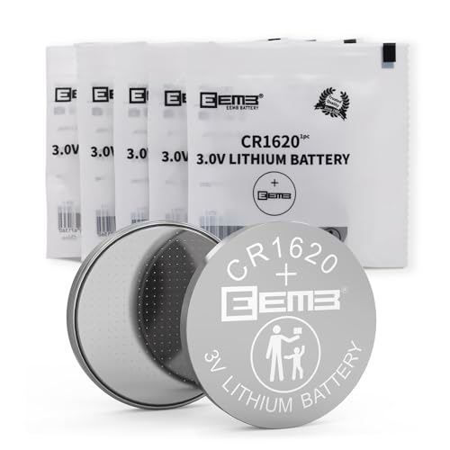 EEMB CR1620 Battery 5 Pack CR1620 3V Lithium Battery Button Coin Cell Batteries 1620 Battery ECR1620, DL1620 for Watch, Key Fob, Calculator, Car Remote, Remote Control, Mobile Game, Toys