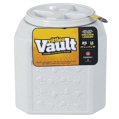 Gamma2 Vittles Vault Dog Food Storage Container, Up To 25 Pounds Dry Pet Food Storage, Made in USA