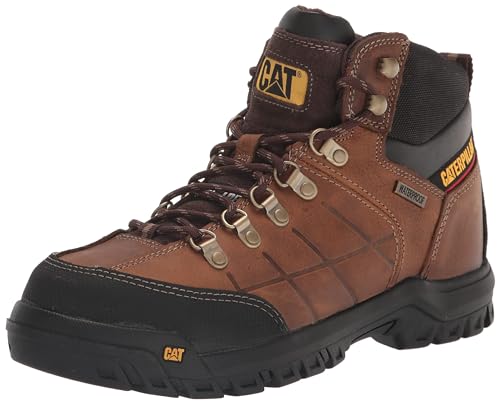Cat Footwear Men's Threshold Waterproof Steel Toe Work Boot, Real Brown, 10