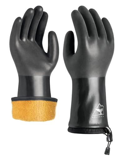 toolant Waterproof Winter Gloves with Grip, Balaena Freezer Gloves for Light Duty Work & Outdoor Adventure, Hiking, Farming, Washing, Ice Fishing, Medium