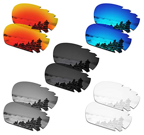 SmartVLT Set of 5 Men's Replacement Lenses for Oakley Jawbone Vented Sunglass Combo Pack S01