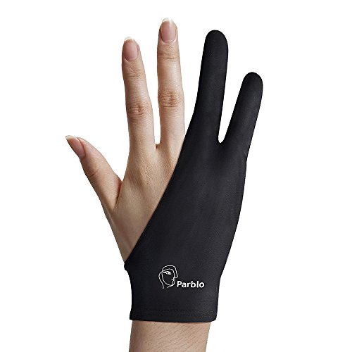 Parblo PR-01 Two-Finger Artist Glove for Graphics Drawing Tablet,Digital Drawing Glove for Right Hand and Left Hand,One Size
