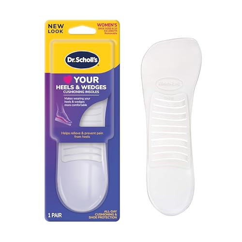 Dr. Scholl's Love Your Heels & Wedges 3/4 Length Insoles, All-Day Comfort for High Heeled Shoes, Relieve & Prevent Shoe Discomfort, Absorbs Shock, Arch Support, No-Show Discreet Insert, 1 Pair