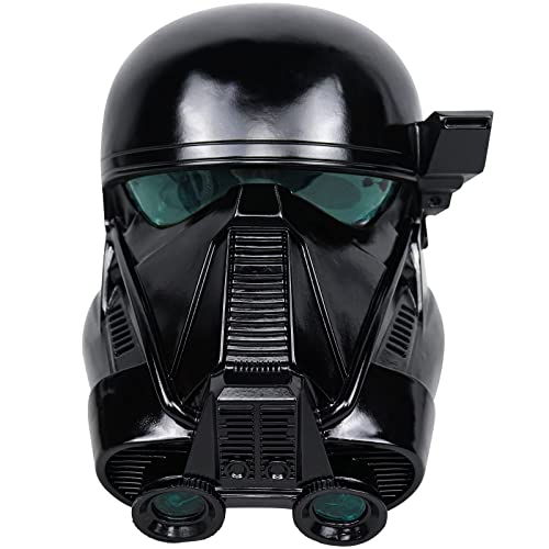 Deluxe Death Trooper Helmet Full Head Mask Cosplay Halloween Costume Collectibles (Black)
