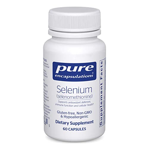Pure Encapsulations Selenium - 200 mcg - for Healthy Cellular Function, Immune System & Antioxidant Defenses - Mineral Supplement - Vegan & Gluten Free - 60 Capsules