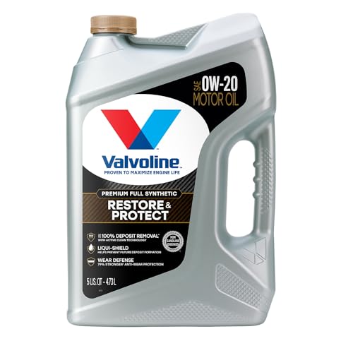 Valvoline Restore & Protect Full Synthetic 0W-20 Motor Oil 5 QT