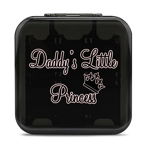 Daddy's Little Princess 12 Game Card Case for Switch Portable Hard Shell Protective Game Card Holder Box