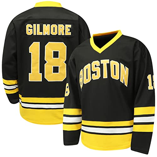 Happy Gilmore #18 Jersey Boston Adam Sandler 1996 Movie Ice Hockey Jersey Stitched S-XXXL, 90S Hip Hop Clothing for Party(18-X-Large)