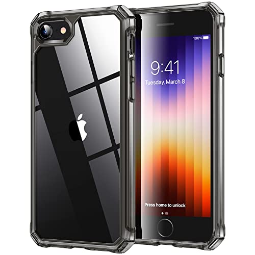 ESR for iPhone SE (2022) Case, iPhone SE (2020) and iPhone 8, Military-Grade Protection, Shock-Absorbing Corners, Yellowing-Resistant Back, Phone Case for SE 3/2, Air Armor Case, Clear Black