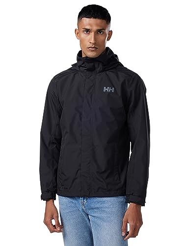 Helly Hansen Men's Dubliner Waterproof Windproof Breathable Rain Coat Jacket, 597 Navy, Large
