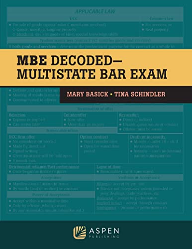The MBE Decoded: Multistate Bar Exam (Bar Review Series)