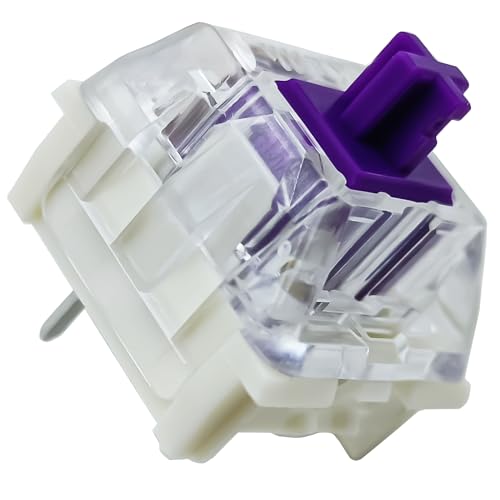 Kailh Pro Purple Switches for Mechanical Keyboard,3-pin 60gf Tactile/Factory Lubed Switches（Pro Purple,108Pcs）