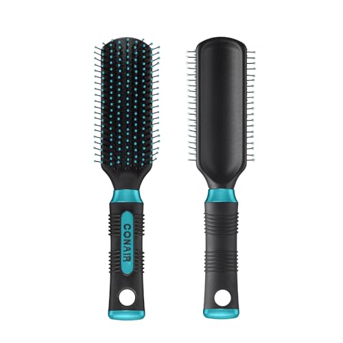 Conair Salon Results Hairbrush - Hair brush - Hairbrush for Men and Women - Detangling Hair Brush - Hairbrush for All Hair Types with Nylon Bristles