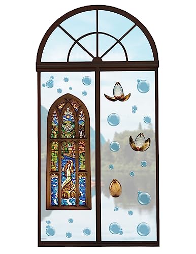 Conquest Journals Harry Potter Mermaid Window Cling Set, 11.5'x30', Includes Over 20 Floating Bubbles and The Golden Egg, Reusable, No Residue, Officially Licensed