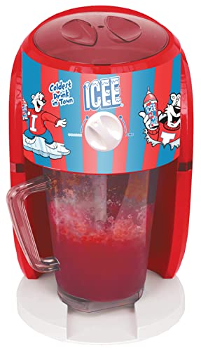 iscream Genuine ICEE Brand Counter-Top Sized ICEE at Home Shaved Ice Slushie Maker, Classic Red