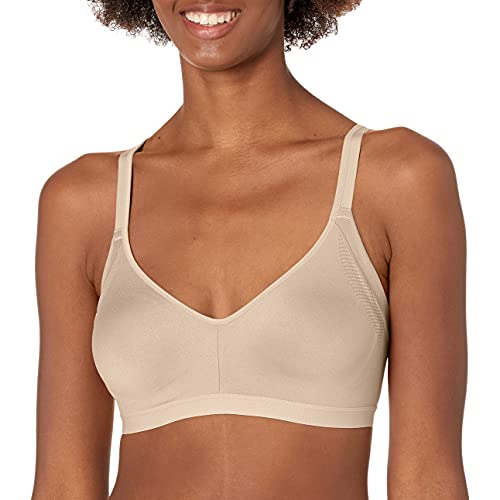 Warner's womens Blissful Benefits Underarm-smoothing With Seamless Stretch Wireless Lightly Lined Comfort Rm3911 T Shirt Bra, Butterscotch, Large US