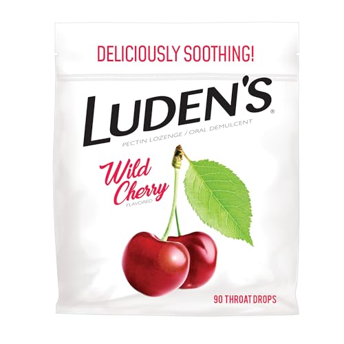 Ludens Deliciously Soothing Throat Drops, Wild Cherry Flavor, 90 Count