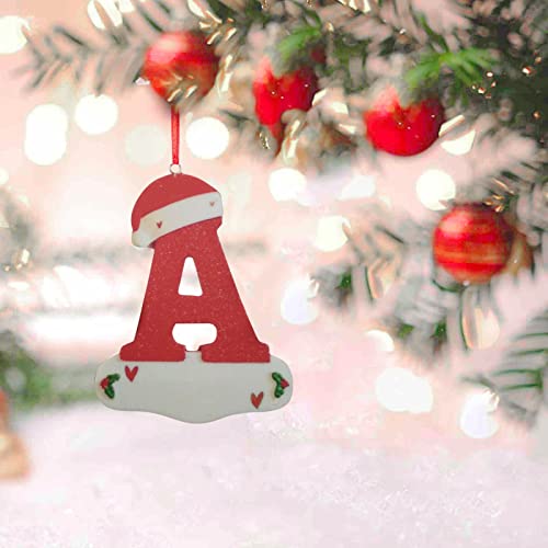 Christmas Tree Decoration Pendant Personalized Christmas 26 Letter Ornaments,Dark Green Ornaments for Christmas Tree Outdoor Christmas Decor Christmas Xams Gifts for Kids
