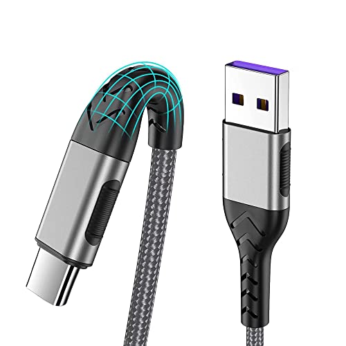 Durcord USB C Cable, Upgarded 2Pack 10ft Fast USB Type C Charging Cable for Android/Phone/Pad/Laptop, Type C Charger Braided USB Cable Compatible withi Phone 15/Pro/Plus/Max/Sam.Sung-Silver