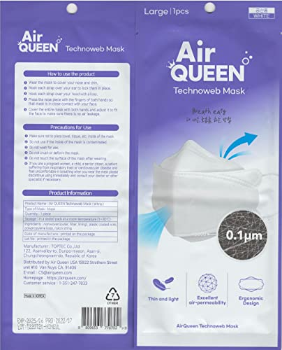 Air Queen Nano Filter Face Mask Individually Packaged (40-Pack)