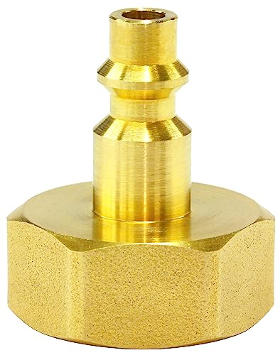 Winterize Sprinkler Systems and Outdoor Faucets: Air Compressor Quick-Connect Plug to Garden Hose Blow Out Adapter Fitting (Solid Lead-Free Brass)