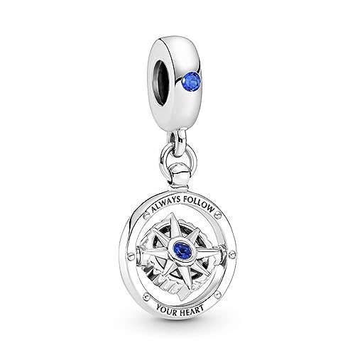 Pandora Spinning Compass Dangle Charm Bracelet Charm Moments Bracelets - Stunning Women's Jewelry - Gift for Women in Your Life - Made with Sterling Silver & Man-Made Crystal