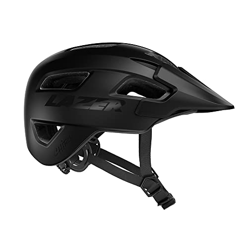 LAZER Chiru MIPS Mountain Bike Helmet, MTB Helmet for Adults with Visor, Matte Full Black, Large