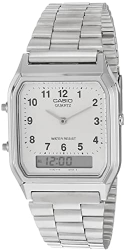 Casio General Men's Watches Digital-Analog Combination with 10 Year Battery Life AQ-230A-7BMQ - WW, White (AQ-230A-7B)