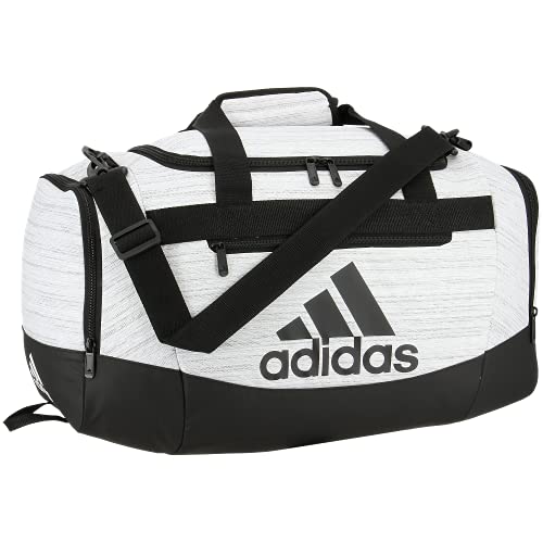 adidas Unisex Defender 4 Small Duffel Bag, Two Tone White/Black, One Size