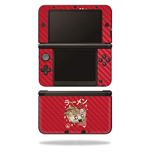 MightySkins Carbon Fiber Skin for Nintendo 3DS XL Original (2012-2014) - Ramen Kawaii | Protective, Durable Textured Carbon Fiber Finish | Easy to Apply, Remove, and Change Styles | Made in The USA