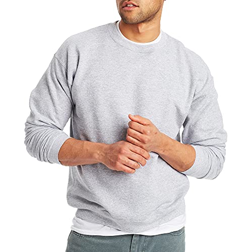 Hanes Men's EcoSmart Sweatshirt, Light Steel, Medium