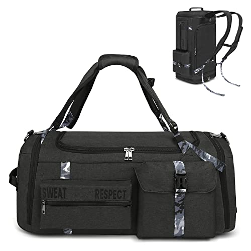 Gym Bags for Men Gym Duffle Bag Backpack 3-Way Sports Duffel Bags for Men with Shoe Compartment & Wet Pocket Valentine's Day Gifts for Him
