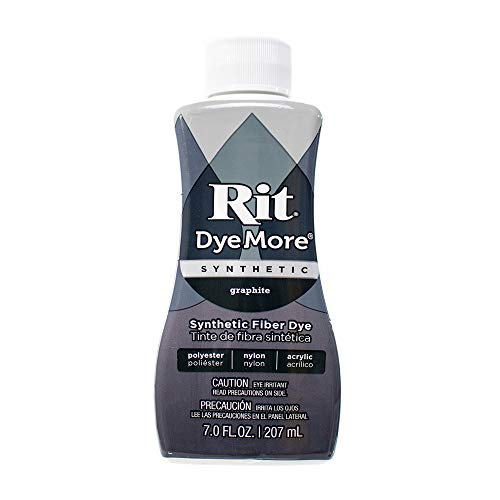 Synthetic Rit Dye More Liquid Fabric Dye – Wide Selection of Colors – 7 Ounces - Graphite