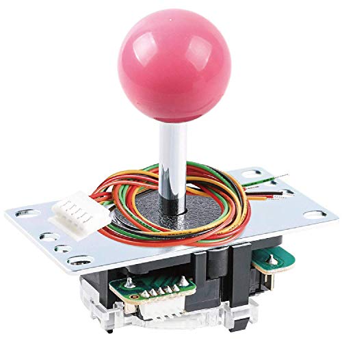 SANWA JLF-TP-8YT Joystick Pink Original - for Arcade Jamma Game 4 & 8 Way Adjustable, Compatible with Catz Mad SF4 Tournament Joystick (Pink Ball Top), Use for Arcade Game Machine Cabinet S@NWA