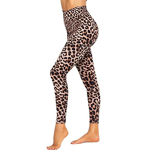 ZOOSIXX High Waisted Leggings for Women - Tummy Control Soft Opaque Printed Pants with Camo, Leopard for Running Workout