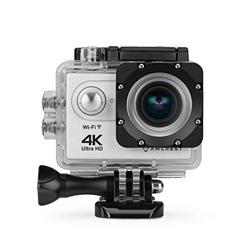 Amcrest GO 4K Action Camera 60fps, Elite 16MP@60fps Underwater Waterproof Camera with 170° Wide Angle, WiFi Sports Cam with Remote 1 x Battery and Mounting Accessories Kit, AC4K-600