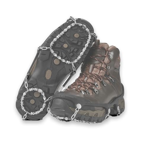 Yaktrax Diamond Grip All-Surface Traction Cleats for Walking on Ice and Snow (1 Pair), Large , Black