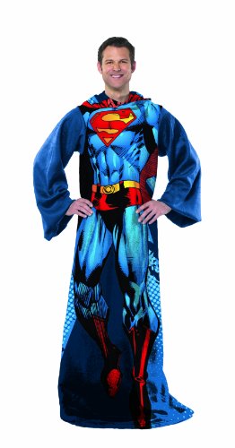 Character Comfy Costume Throws Snuggies (Harry Potter, Superman, Batman, Wonder Woman, Lord of the Rings, Dark Knight, Bilbo, LOTR, The Hobbit, Gandalf, Spiderman) (Superman World Hero)