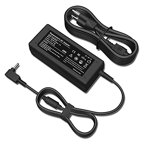 19V 3.42A 65W AC Adapter Laptop Charger for Acer Chromebook 11 13 14 15 R11 CB3 CB5 C740 C720 C720p C738T C731 CB3-532 CB3-131 CB3-111 CB3-531 CB5-571 CB5-311 CB5-132T PA-1650-80 PA-1450-26 Power Cord