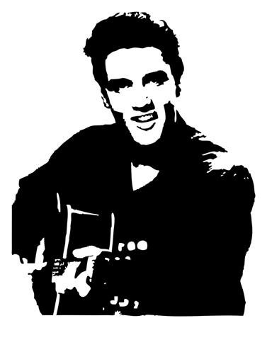 Elvis v3 Decal Sticker - Peel and Stick Sticker Graphic - - Auto, Wall, Laptop, Cell, Truck Sticker for Windows, Cars, Trucks