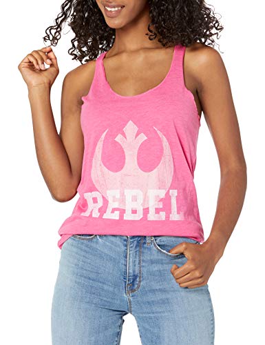 STAR WARS Women's The Force Awakens Rebel Racerback Tank Top - Pink Heather - Medium