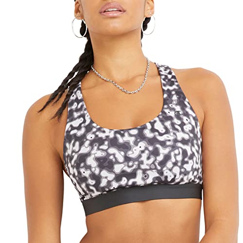 Champion Women's, Absolute, Moisture Wicking, Moderate Support Sports Bra, Spotty Animal Camo Neutral, Small