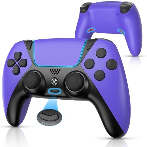 OUBANG Ymir Controller for PS4 Controller, Remote for Elite PS4 Controller with Turbo, Steam Gamepad Fits Playstation 4 Controller with Back Paddles, Scuf Controllers for PS4/Pro/PC/IOS/Android Purple