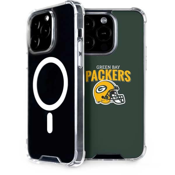 Skinit Phone Case Compatible with MagSafe iPhone 15 Pro - Officially Licensed NFL Green Bay Packers Helmet Design