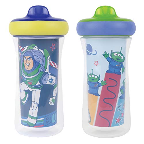 The First Years Disney/Pixar Toy Story Kids Insulated Sippy Cups - Dishwasher Safe Spill Proof Toddler Cups - Ages 12 Months and Up - 9 Ounces - 2 Count