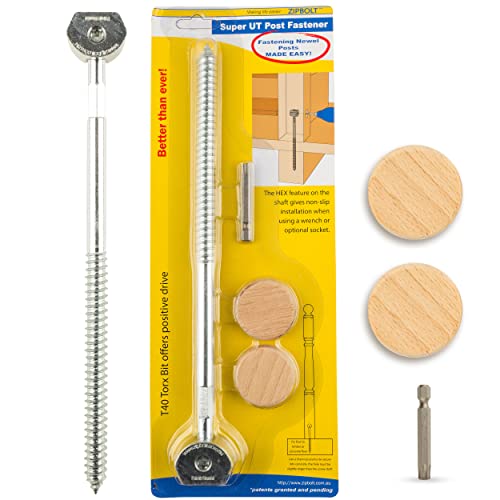 Zipbolt 14.110 Super UT Newel Post Fastener — Quick and Easy Wrench-Free Installation of Staircase Newel Posts, Perfect for Residential and Commercial Use, New Construction and Remodels — 1 Pack