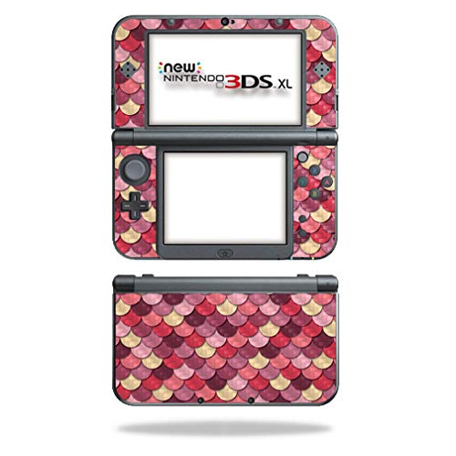 MightySkins Carbon Fiber Skin for Nintendo New 3DS XL (2015) - Pink Scales | Protective, Durable Textured Carbon Fiber Finish | Easy to Apply, Remove, and Change Styles | Made in The USA