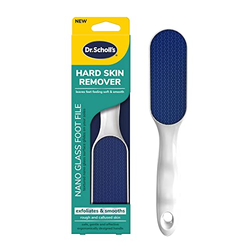 Dr. Scholl's Hard Skin Remover Nano Glass Foot File - Foot Callus Remover, Durable Foot Scrubber, Dead Skin Remover, Hygienic Pedicure Tool, Long Lasting Foot Buffer, Soft Smooth Feet