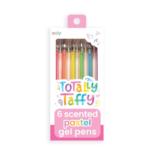 Ooly Scented Totally Taffy Gel Set of 6 Pens - 1.00 mm NIB, Pastel Scented Gel Pens for Kids, Adults, Art Supplies and stationery Supplies [Totally Taffy Pastel Gel Pens - 6 Pack]